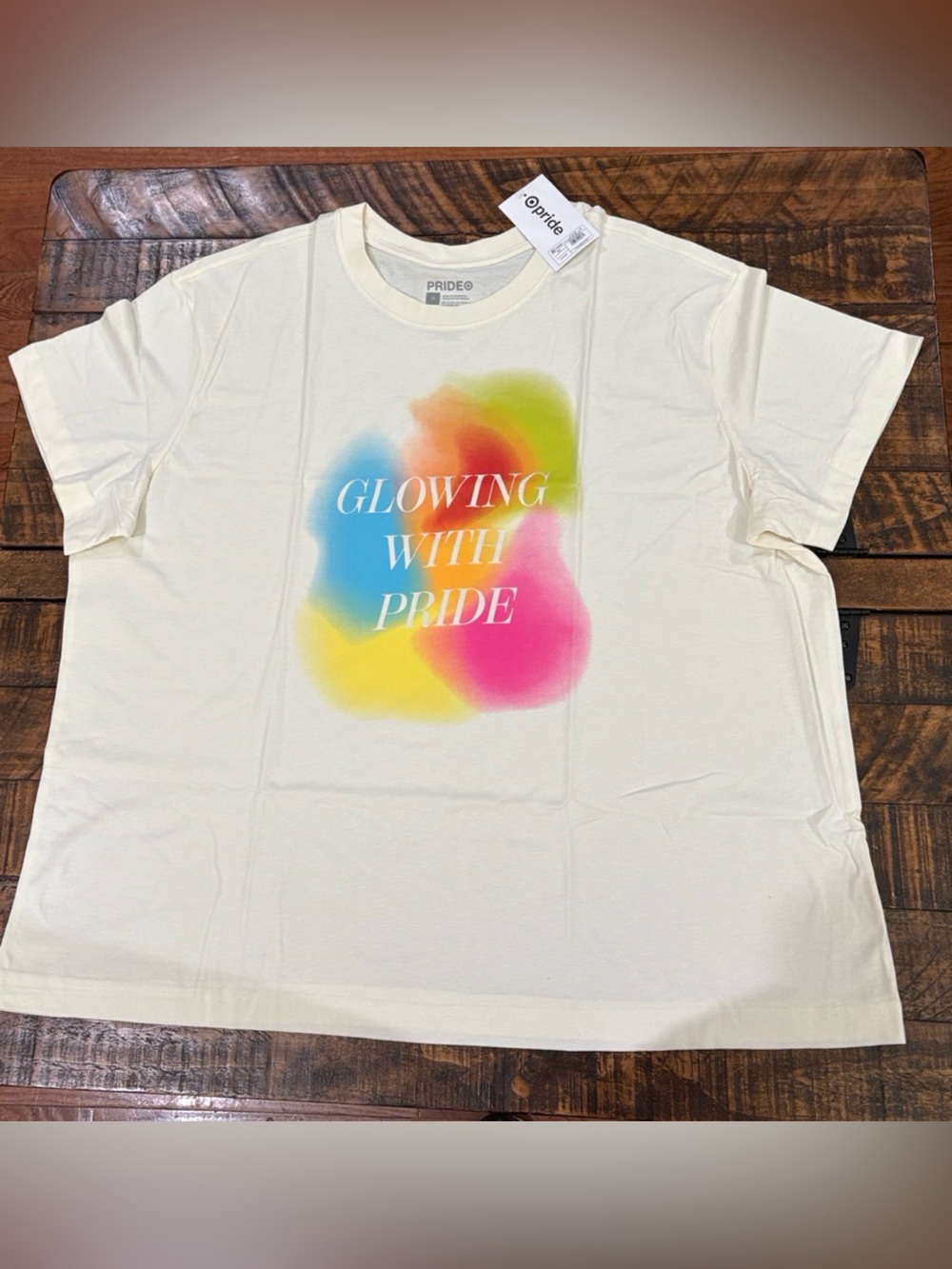 PRIDE 'Glowing With Pride' Cream unisex Tee